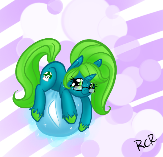 Size: 548x528 | Tagged: artist:rawrcharlierawr, bubble, derpibooru import, glasses, oc, oc:lemontwist, safe, unofficial characters only, unshorn fetlocks