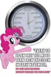 Size: 435x650 | Tagged: caption, clock, daylight savings, derpibooru import, election, just look at the time, meme, party, pinkie pie, pinkie time, politics, republican, safe