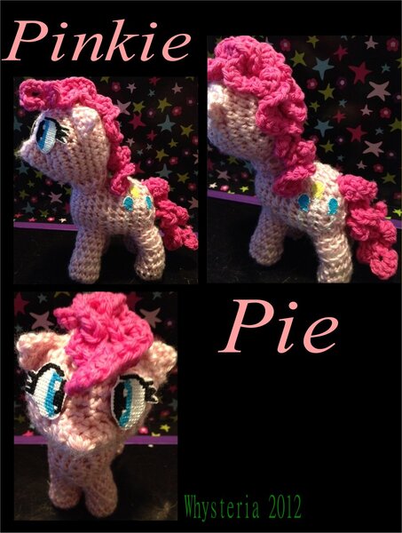 Size: 988x1309 | Tagged: safe, artist:whysteria, derpibooru import, pinkie pie, pony, amigurumi, crochet, irl, photo, plushie, solo