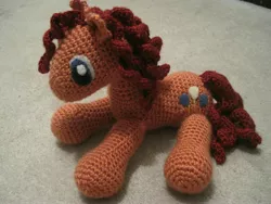 Size: 2816x2112 | Tagged: safe, artist:dragonknighttara, derpibooru import, pinkie pie, pony, amigurumi, crochet, irl, photo, plushie, solo