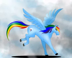 Size: 750x600 | Tagged: safe, artist:spiritofthwwolf, derpibooru import, rainbow dash, pegasus, pony, female, mare, solo