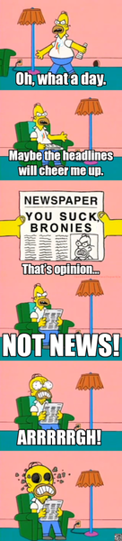 Size: 218x960 | Tagged: angry dad, comic, derpibooru import, homer simpson, opinion, parody, safe, the simpsons