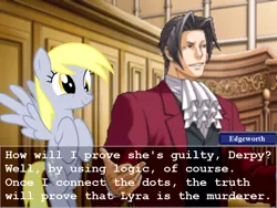 Size: 800x600 | Tagged: safe, derpibooru import, derpy hooves, pegasus, pony, ace attorney, courtroom, crossover, female, mare, miles edgeworth