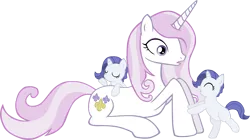 Size: 1819x1019 | Tagged: artist:ludiculouspegasus, babysitting, derpibooru import, fleur-de-lis, foal, offspring, parent:fancypants, parent:rarity, parents:raripants, safe, simple background, transparent background