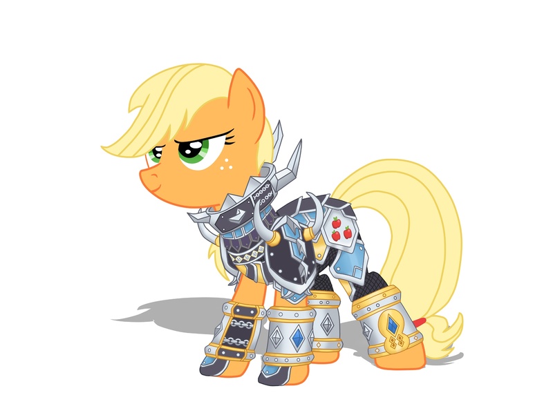 Size: 2674x2000 | Tagged: applejack, armor, artist:starbolt-81, crossover, derpibooru import, safe, warcraft, world of warcraft