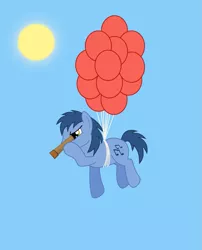 Size: 711x881 | Tagged: artist:aetherelemental, balloon, blues, derpibooru import, noteworthy, safe, telescope