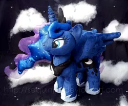 Size: 600x496 | Tagged: safe, artist:sequinjar, derpibooru import, princess luna, pony, irl, photo, plushie, solo