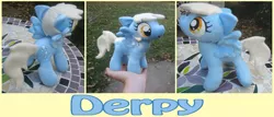 Size: 900x386 | Tagged: safe, artist:krumm33, derpibooru import, derpy hooves, pegasus, pony, female, irl, mare, photo, plushie, solo