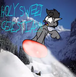 Size: 549x553 | Tagged: 30 minute art challenge, artist:jaythempdpony, derpibooru import, oc, safe, snow, snowboard, unofficial characters only