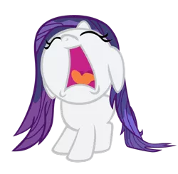 Size: 900x883 | Tagged: safe, artist:bronyboy, derpibooru import, rarity, pony, baby, baby pony, crying, foal, solo, wet, wet mane, wet mane rarity