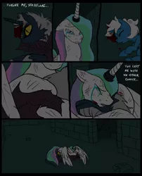 Size: 827x1025 | Tagged: artist:metal-kitty, blood, comic, comic:mlp project, crying, death, derpibooru import, hug, oc, princess celestia, semi-grimdark