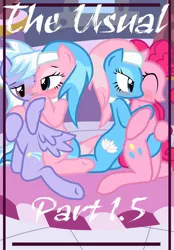Size: 1741x2500 | Tagged: aloe, artist:pyruvate, cloudchaser, comic, comic cover, comic:the usual, cover, derpibooru import, female, lesbian, lotus blossom, pinkie pie, spa twins, suggestive