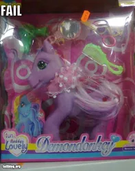 Size: 496x628 | Tagged: bootleg, demon donkey, derpibooru import, fun neddy lovely, g3, irl, photo, safe, toy