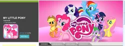 Size: 1023x381 | Tagged: android, derpibooru import, game, gameloft, link, my little pony game, release, safe, screencap, stock vector