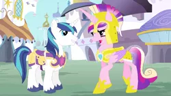 Size: 900x506 | Tagged: armor, artist:xanikrawlerlazarx, derpibooru import, military wife, princess cadance, royal guard, safe, shining armor