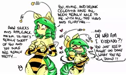 Size: 1049x631 | Tagged: anthro, anthro oc, artist:duckdraw, blushing, breasts, chibi, cute, derpibooru import, female, oc, oc:buzzy bee, solo, solo female, suggestive, unofficial characters only