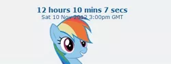 Size: 392x148 | Tagged: safe, derpibooru import, rainbow dash, pegasus, pony, countdown, female, mare, smiling, solo, youtube link