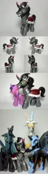 Size: 800x2867 | Tagged: artist:oak23, brushable, custom, derpibooru import, discord, irl, king sombra, nightmare moon, photo, queen chrysalis, safe, spoiler:s03, the crystal empire, toy, twilight sparkle