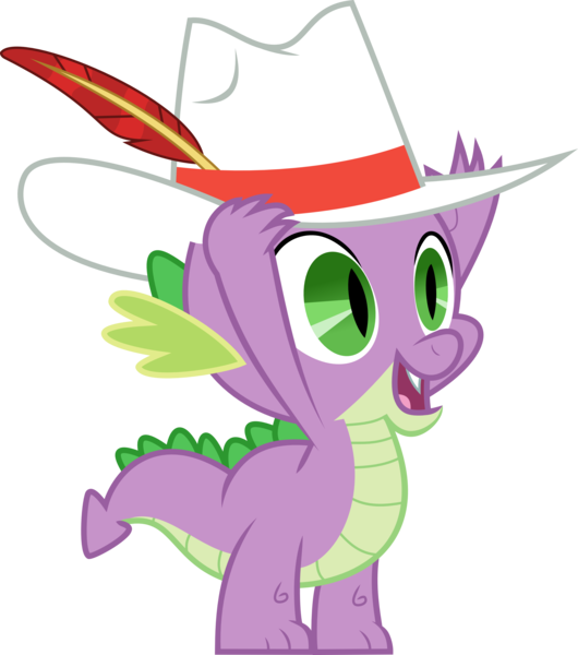 Size: 3000x3397 | Tagged: artist:demigod-spike, derpibooru import, dragon, hat, high res, male, safe, secret of my excess, simple background, solo, spike, transparent background, vector