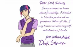 Size: 1280x817 | Tagged: artist:artiedrawings, ask a bishonen pony, derpibooru import, dusk shine, humanized, rule 63, safe, tumblr, twilight sparkle