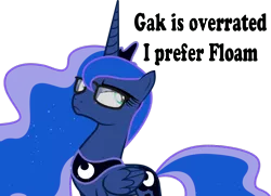 Size: 966x700 | Tagged: derpibooru import, floam, gak, glasses, hipster, princess luna, safe, simple background, solo