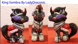 Size: 1114x633 | Tagged: artist:ladydraconic, custom, derpibooru import, irl, king sombra, photo, safe, solo, the crystal empire, toy