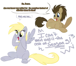 Size: 1161x1018 | Tagged: safe, artist:cluttercluster, derpibooru import, derpy hooves, doctor whooves, time turner, pegasus, pony, female, mare