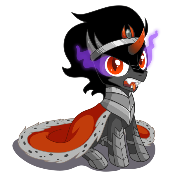 Size: 900x902 | Tagged: safe, artist:miikanism, derpibooru import, king sombra, the crystal empire, colt, colt sombra, cute, glare, looking at you, male, open mouth, simple background, sitting, solo, sombradorable, tongue out, transparent background, younger