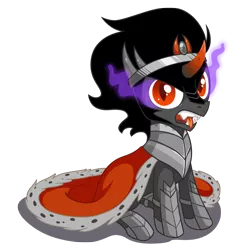 Size: 900x902 | Tagged: safe, artist:miikanism, derpibooru import, king sombra, the crystal empire, colt, colt sombra, cute, glare, looking at you, male, open mouth, simple background, sitting, solo, sombradorable, tongue out, transparent background, younger