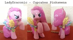 Size: 700x381 | Tagged: safe, artist:ladydraconic, derpibooru import, pinkie pie, pony, fanfic:cupcakes, custom, cutie mark dress, irl, photo, pinkamena diane pie, solo, toy