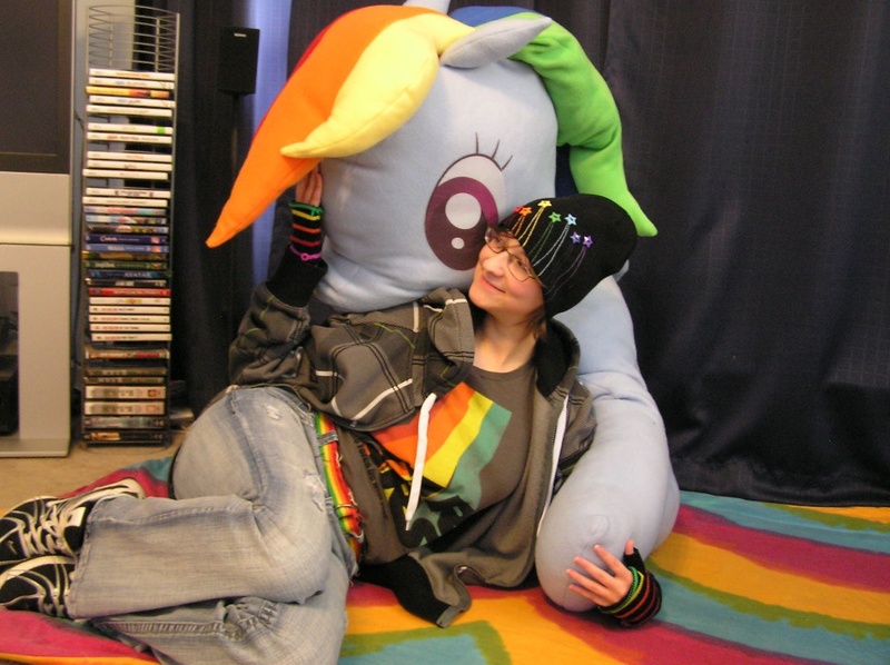 Size: 1024x766 | Tagged: artist:rawrsuitgirl, derpibooru import, irl, photo, plushie, rainbow dash, safe