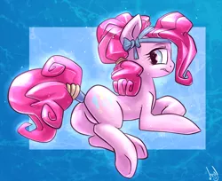 Size: 1000x817 | Tagged: alternate hairstyle, artist:atryl, crystal hairstyle, crystallized, derpibooru import, featureless crotch, hooves, pinkie pie, plot, suggestive, tail wrap