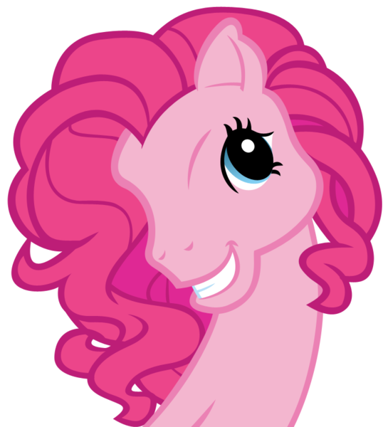 Size: 727x800 | Tagged: artist:j-brony, derpibooru import, g3, g4 to g3, generation leap, pinkie blind, pinkie pie, safe, simple background, solo, too many pinkie pies, transparent background, vector