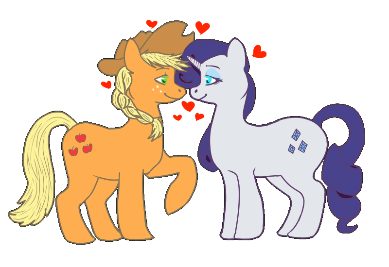 Size: 800x550 | Tagged: safe, artist:leahdraws, derpibooru import, applejack, rarity, female, lesbian, rarijack, shipping