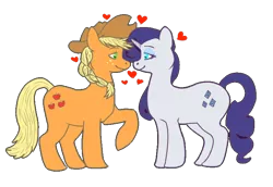 Size: 800x550 | Tagged: safe, artist:leahdraws, derpibooru import, applejack, rarity, female, lesbian, rarijack, shipping