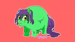 Size: 1280x720 | Tagged: artist:fuwafuwa, derpibooru import, fluffy pony, fluffy pony original art, gak, gak fluffy, gakpony, goo pony, original species, safe