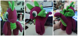 Size: 8397x3872 | Tagged: artist:valaina-williams, derpibooru import, irl, photo, plushie, safe, solo, spike, spike plushie