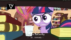 Size: 1920x1080 | Tagged: derpibooru import, meme, safe, screencap, special eyes, the crystal empire, tv rating, twilight sparkle, youtube caption