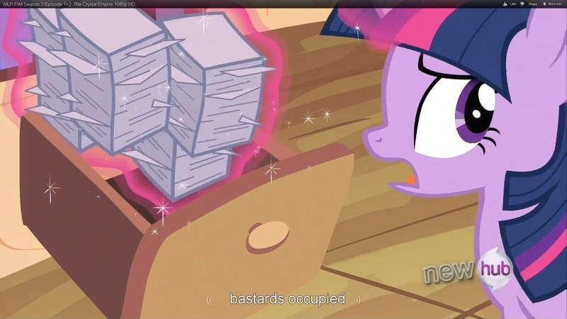 Size: 1920x1080 | Tagged: derpibooru import, safe, screencap, the crystal empire, twilight sparkle, youtube caption