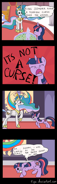 Size: 502x1599 | Tagged: artist:tifu, bridle gossip, comic, derpibooru import, g1, generation leap, megan williams, princess celestia, safe, scene parody, the crystal empire, twilight sparkle