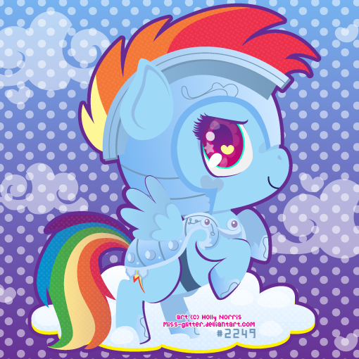 Size: 510x510 | Tagged: safe, artist:miss-glitter, derpibooru import, commander hurricane, rainbow dash, chibi, cute, dashabetes, solo