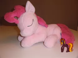 Size: 2048x1536 | Tagged: artist:caleighs-world, derpibooru import, irl, photo, pinkie pie, plushie, safe, sleeping, solo