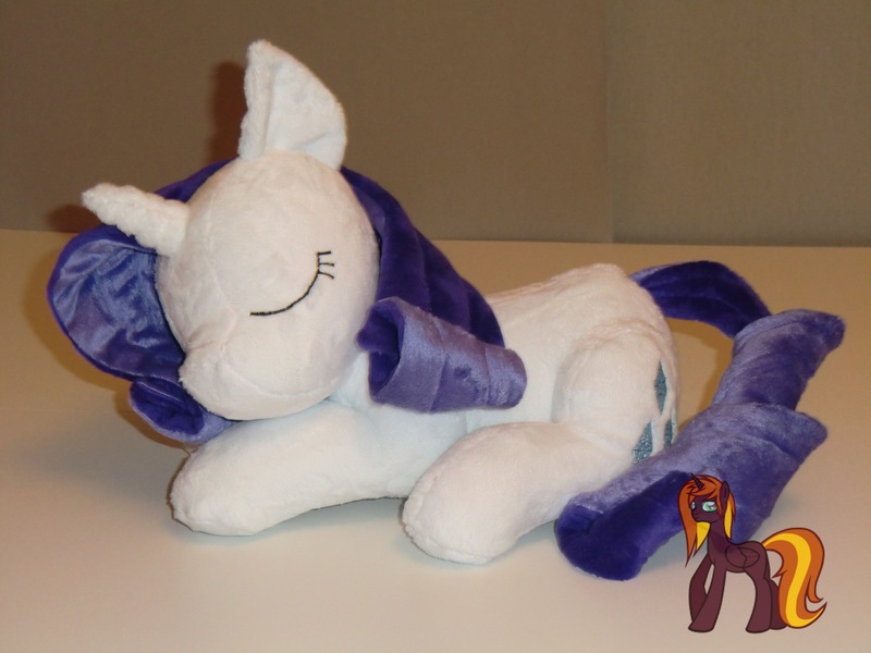 Size: 2048x1536 | Tagged: artist:caleighs-world, derpibooru import, irl, photo, plushie, rarity, safe, sleeping, solo