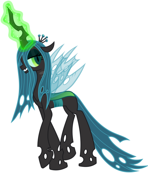 Size: 6867x8000 | Tagged: absurd resolution, artist:proenix, derpibooru import, queen chrysalis, safe, simple background, solo, transparent background, vector