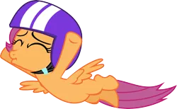 Size: 4861x3000 | Tagged: artist:blueblitzie, cute, derpibooru import, eyes closed, flying, frown, helmet, safe, scootaloo, simple background, solo, spread wings, transparent background, vector