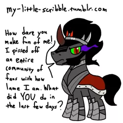 Size: 750x750 | Tagged: 30 minute art challenge, artist:scribble, derpibooru import, king sombra, safe, the crystal empire