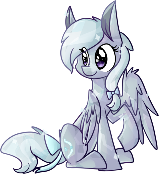 Size: 596x652 | Tagged: safe, artist:littlepinkalpaca, derpibooru import, silverspeed, crystal pony, pony, crystallized, simple background, transparent background