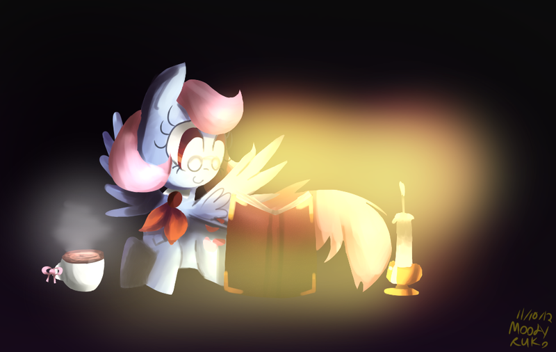 Size: 989x625 | Tagged: artist:moodyruko, candle, derpibooru import, g1, g1 to g4, generation leap, safe, solo, so soft pony, wind whistler