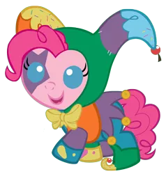 Size: 3200x3360 | Tagged: safe, artist:beavernator, derpibooru import, pinkie pie, pony, baby, baby pie, baby pony, foal, jester, jester pie, simple background, solo, transparent background, vector