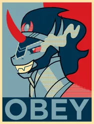 Size: 772x1023 | Tagged: derpibooru import, hope poster, king sombra, obey, poster, propaganda, safe, shepard fairey